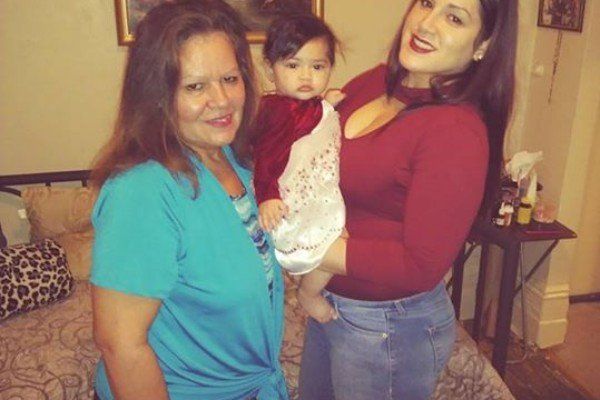 Maria Batiz, left, with her daughter Christine and her 8-month-old granddaughter, Amora Vidal. Maria Batiz and the baby died in Thursday night's apartment fire in the Bronx.