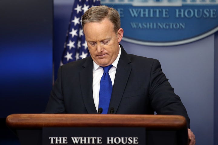 Then-White House press secretary Sean Spicer sparked outrage when he inexplicably compared the mass murders committed by