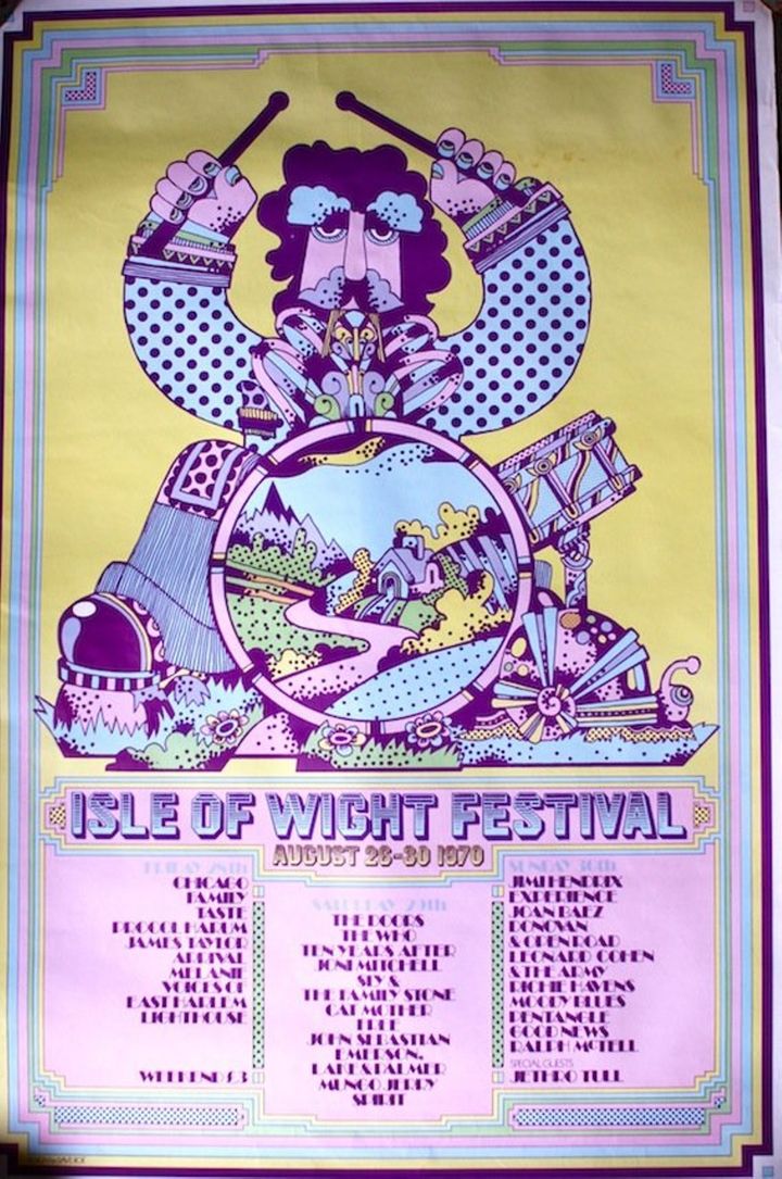 <p><strong><em>Poster for the 1970 Isle of Wight Festival</em></strong></p>