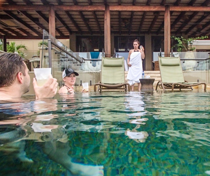 A slow afternoon in the pool, at Villa Manzu, Costa Rica. 