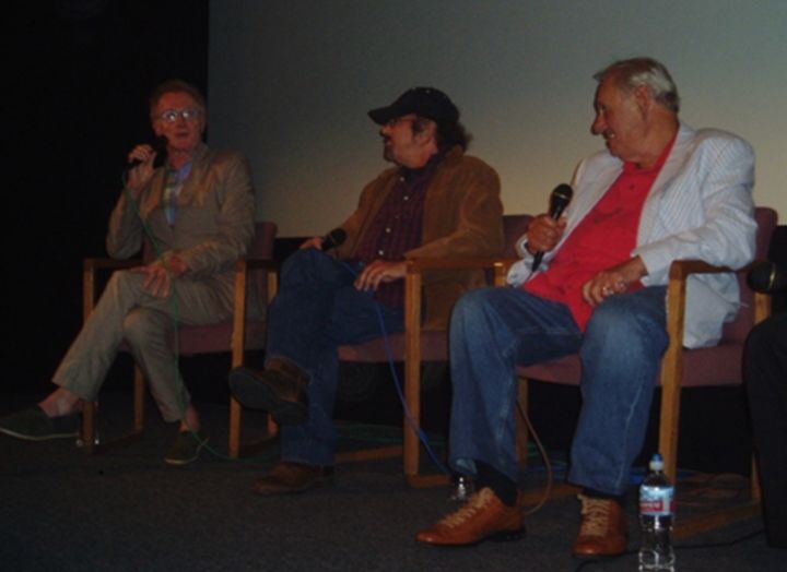 (Left-to-right) Andrew Loog Oldham, Barry Goldberg and Murray Lerner - August 2010 at the American Cinematheque’s Mods & Rockers Film Festival at the Aero Theatre, Santa Monica
