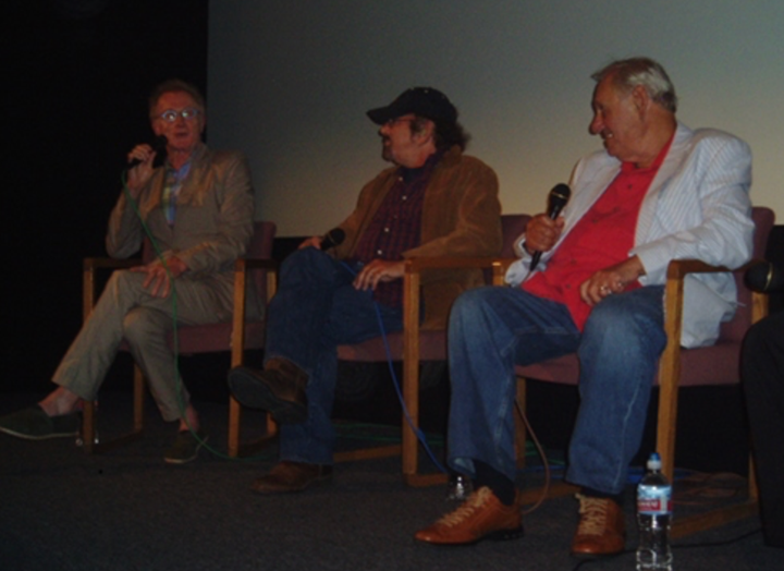 (Left-to-right) Andrew Loog Oldham, Barry Goldberg and Murray Lerner - August 2010 at the American Cinematheque’s Mods & Rockers Film Festival at the Aero Theatre, Santa Monica