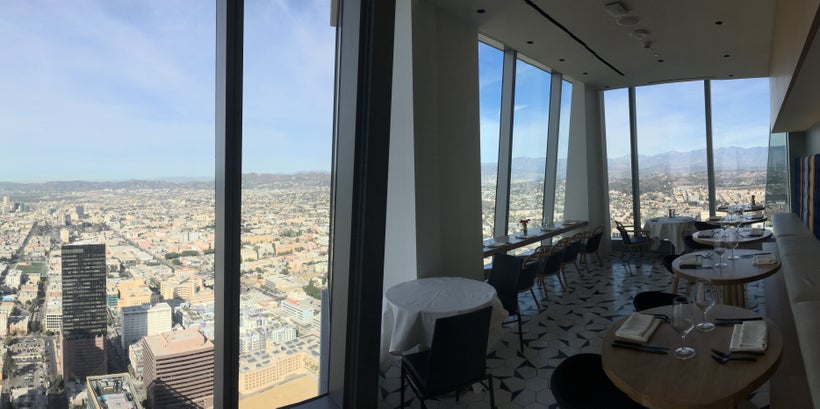 The morning view from a breakfast nook in Dekkadance, on the 69th floor.