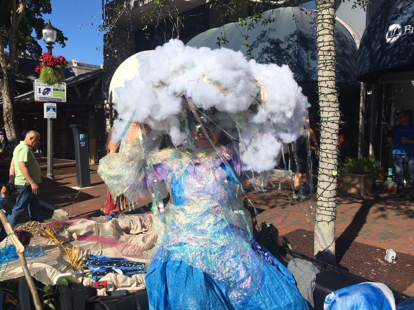 Can you make her out? AnnaMaria Windisch-Hunt was the Grand Marshal, playing Hurricane Irma.