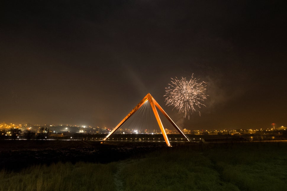 Fireworks are seen in Reykjavik on New Year's Day in Iceland.