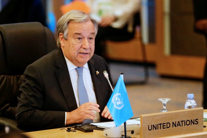 U.N. Secretary-General Antonio Guterres speaking during the 9th ASEAN UN Summit in Manila, Philippines, in November 2017.