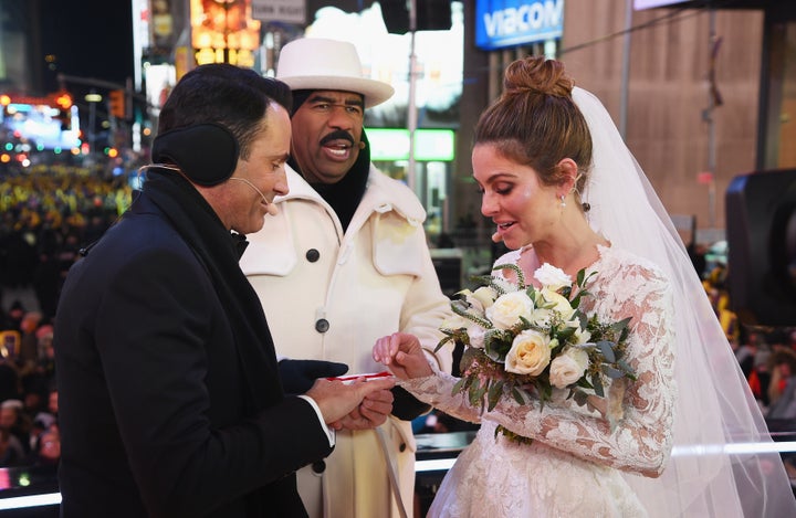 Maria Menounos and Keven Undergaro ring in the new year with a wedding.