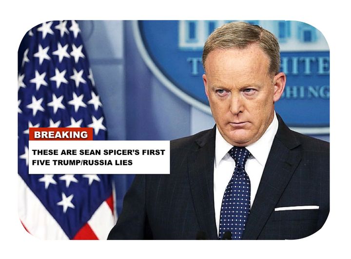 10 days before Donald Trump took the oath of office, Sean Spicer told five (5) lies about Team Trump’s secret Russia connections.