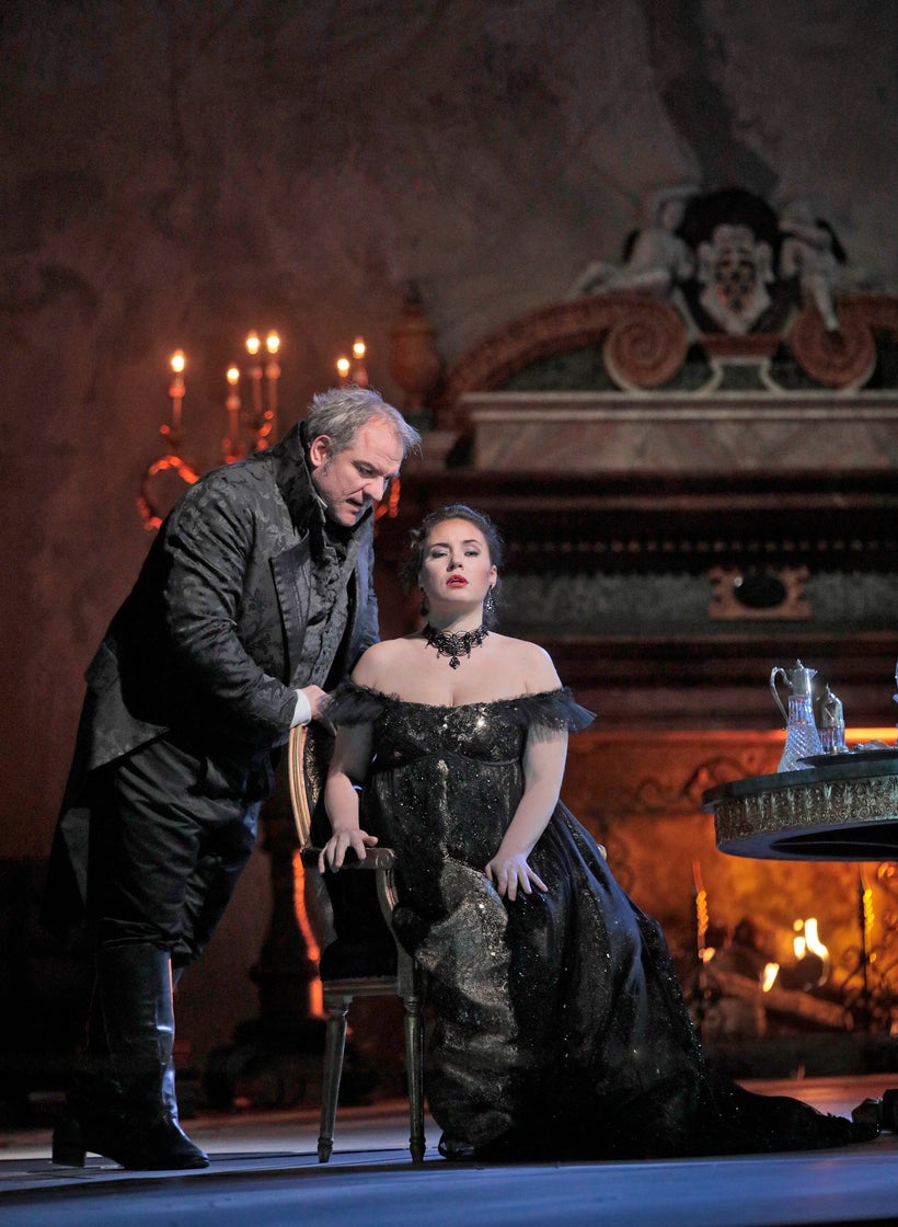 Zeljko Lucic and Sonya Yoncheva in Sir David McVicar’s new production of <em>Tosca</em>.