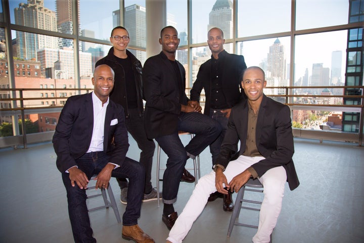 <p>AAADT's Glenn Allen Sims, Clifton Brown, Jamar Roberts, Vernard J. Gilmore, and Yannick Lebrun.</p>