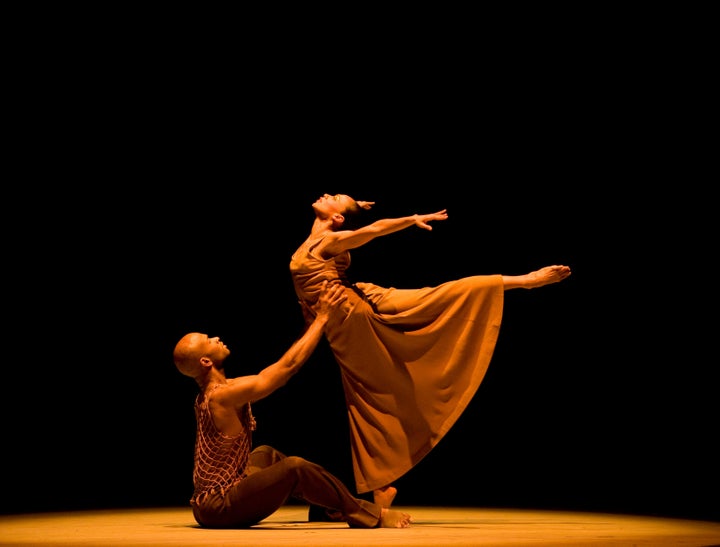 <p>AAADT’s Glenn Allen Sims and Linda Celeste Sims in Alvin Ailey’s <em>Revelations.</em></p>