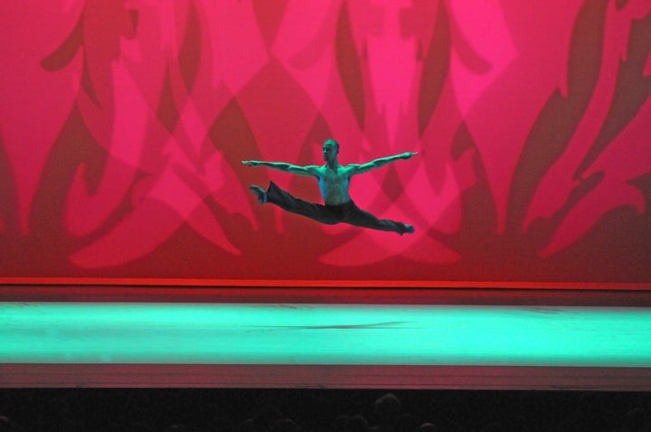 <p>Alvin Ailey American Dance Theater's Yannick Lebrun in Alvin Ailey's <em>Revelations.</em></p>