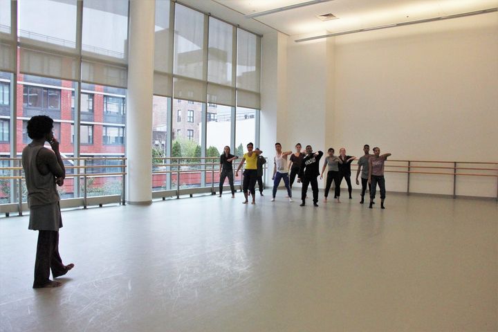 <p>Cameron McKinney and students at The Ailey School as part of the New Directions Choreogaphy Lab</p>