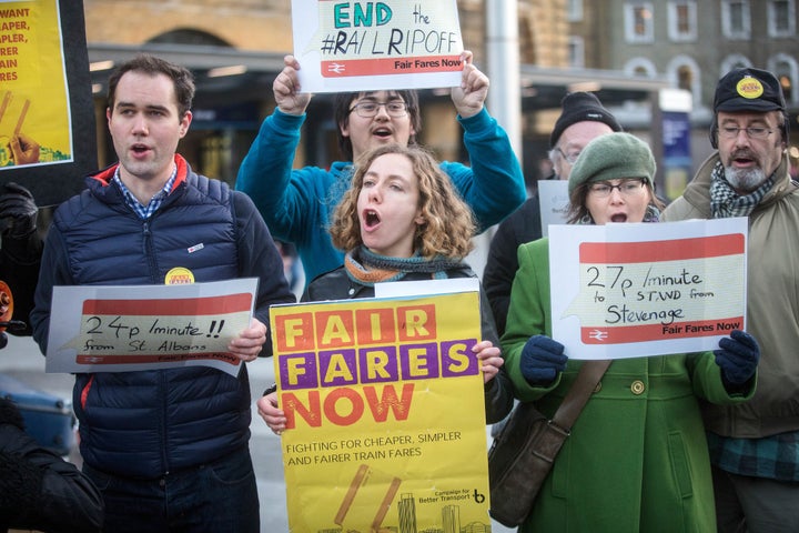 A 'flash mob' demo in London.