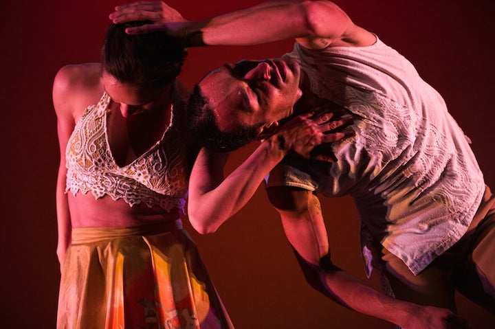 <p>Diana Winfree and Lyvan Verdecia in Michelle Mananales’ <em>Con Brazos Abiertos</em></p>