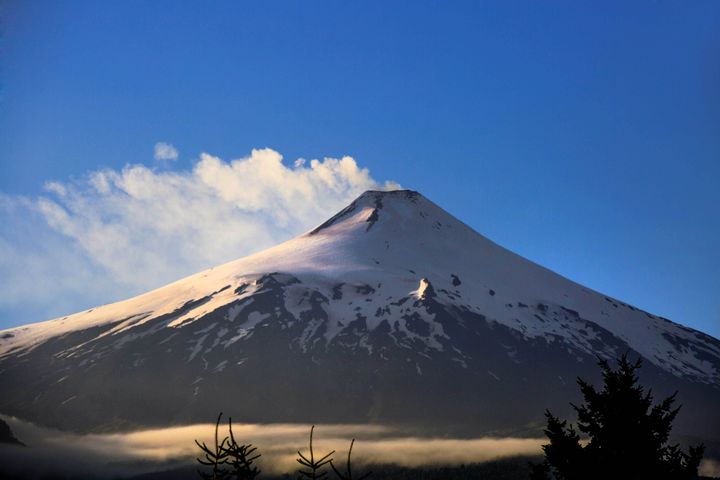 Villarrica is an active volcano located in Andes Mountain Range, Araucania region, Pucón - Chile.