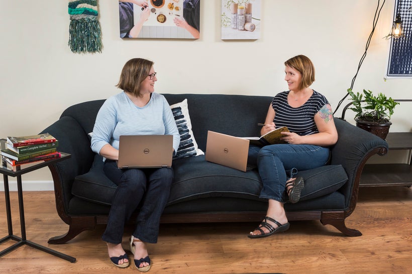 Gina Browning and Jill Sarmento, co-founders of <a rel="nofollow" href="http://www.curiousnatureapothecary.com/" target="_bla