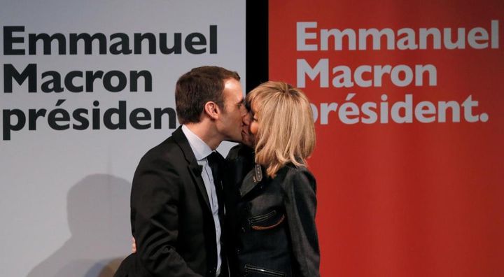 French President Emmanuel Macron and his wife, Brigitte. Brigitte is 24 years older than her husband. 