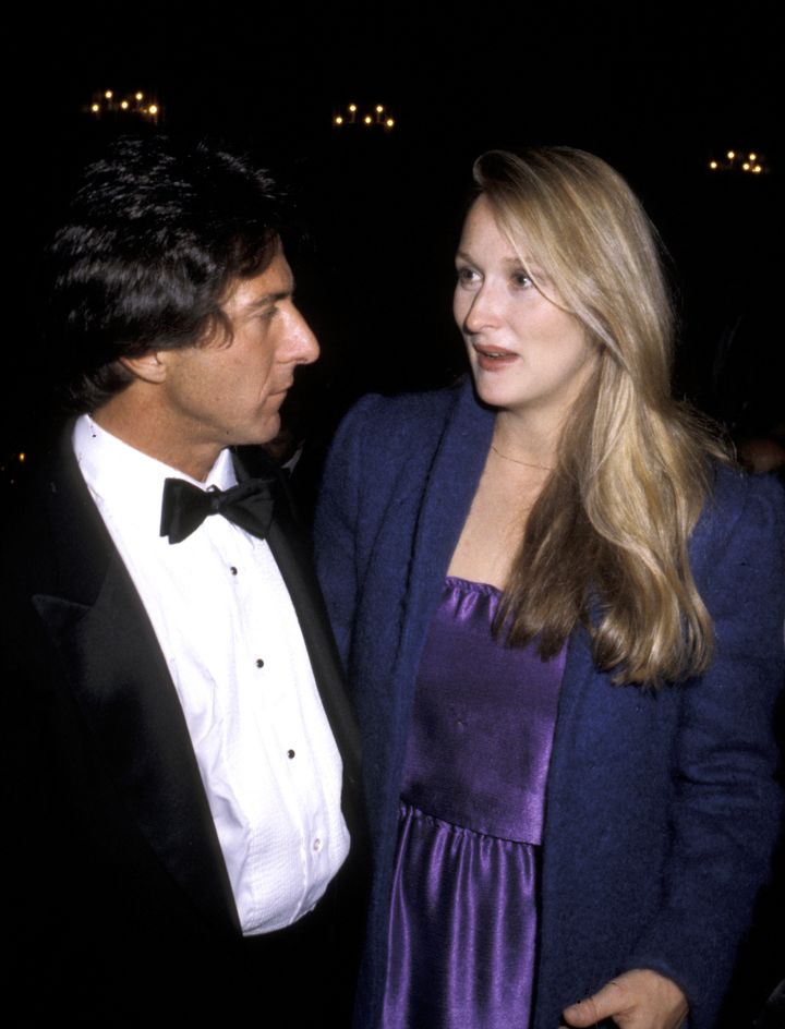 Dustin Hoffman and Meryl Streep pictured together. 