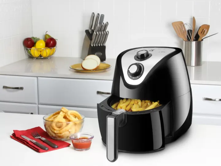 1.2L Electric Fryer Mini Deep Fryer Household Small Round French