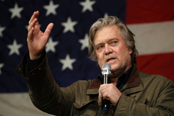 Donald Trump has hit out at his former key advisor Steve Bannon, pictured, claiming he 'lost his mind' after losing his job at the White House.