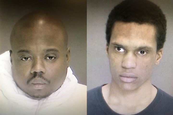 James W. White (left) and Justin C. Mann have been charged with with first-degree murder and four counts of second-degree murder in the deaths of a same-sex New York couple and two children. 