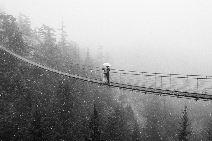 Tim O'Shea of Michaela Joy Photography captured this breathtaking photo, which was featured in Junebug Weddings' 2017