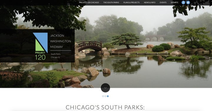 <p>Project 120 website homepage.</p>