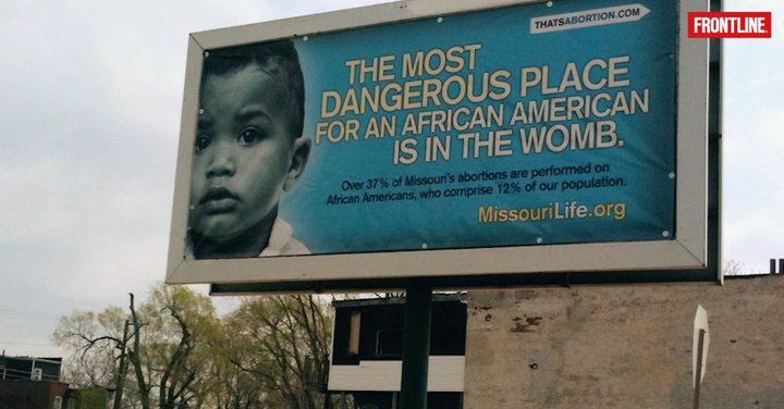One of the billboards featured in Richen's documentary.