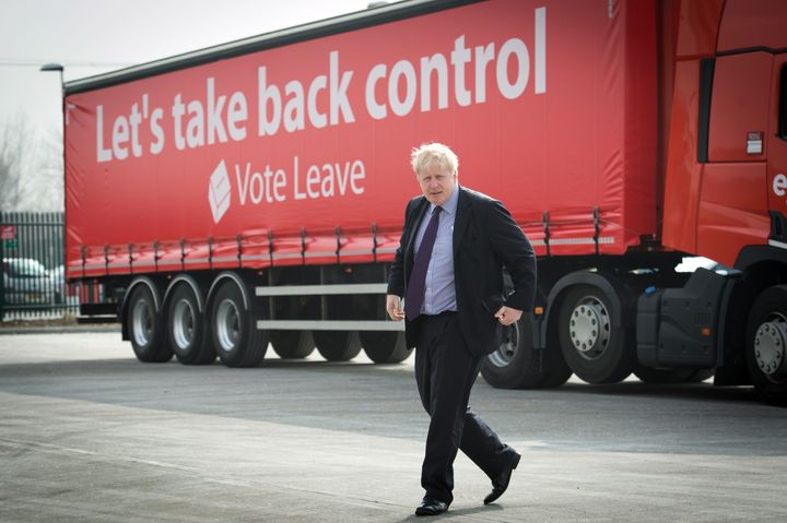 Boris Johnson on the Vote Leave campaign trail