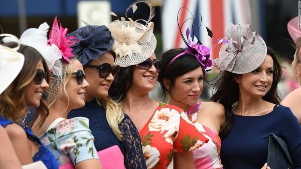 A fantastic display of ladies day hats