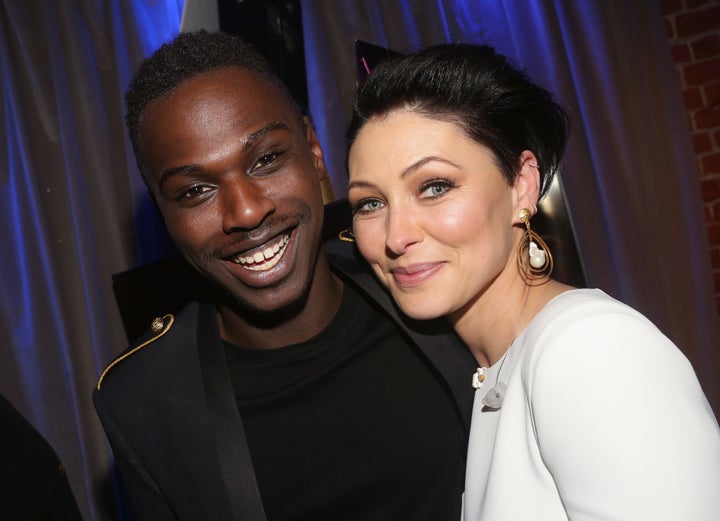 <strong>Emma with last year's winner of 'The Voice' Mo Adeniran</strong>