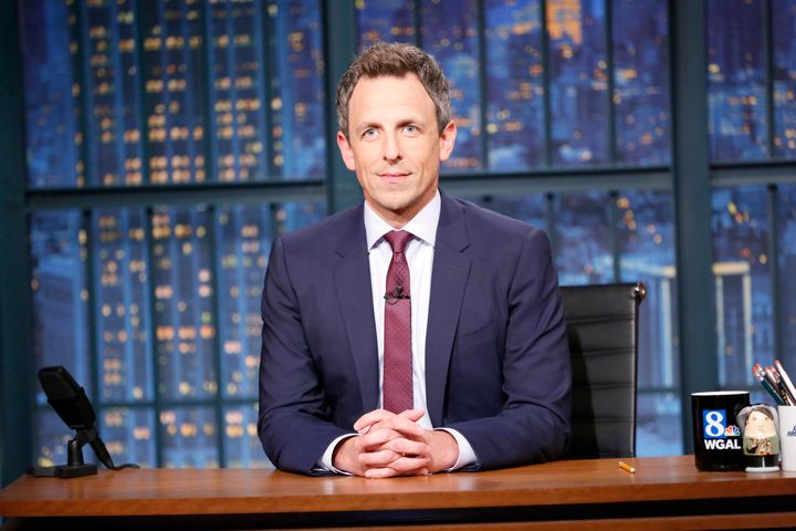 Seth Meyers pictured on "Late Night with Seth Meyers."