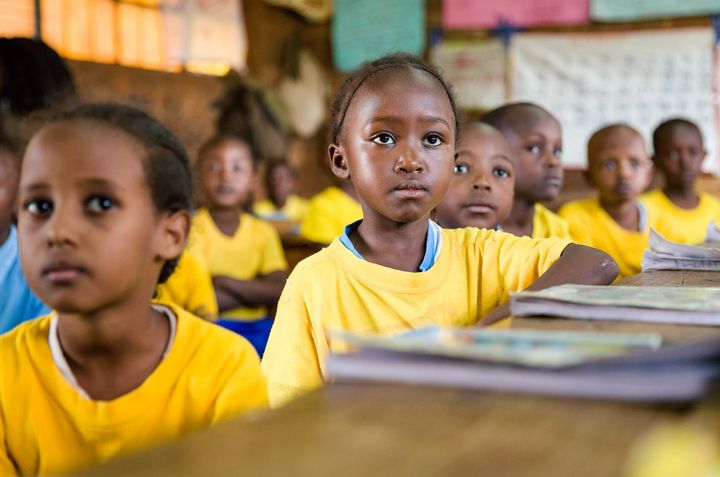 <p>Students in second grade classroom. at Nyamachaki Primary School, Nyeri County, Kenya. </p>
