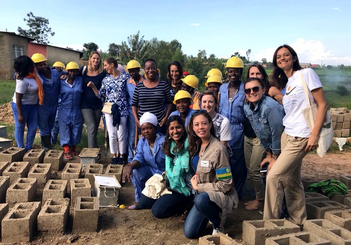 <p>Women On A Mission teammates with the graduates of the programme</p>