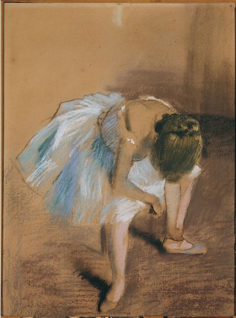 Edgar Degas, Seated Dancer With Hand on Her Ankle (1879)