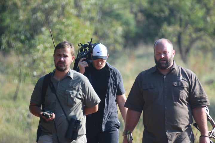 Kyle on location in Africa.