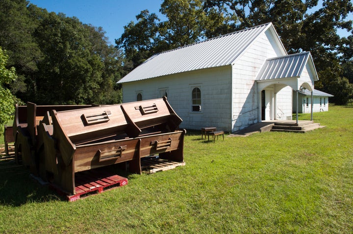 <p>2016 Flood damaged church in Montpelier, Louisiana.</p>