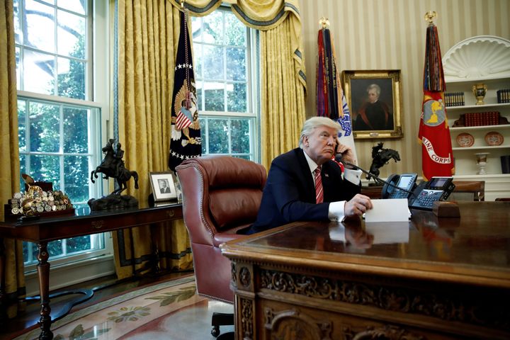 President Donald Trump in the Oval Office on June 27, 2017. 