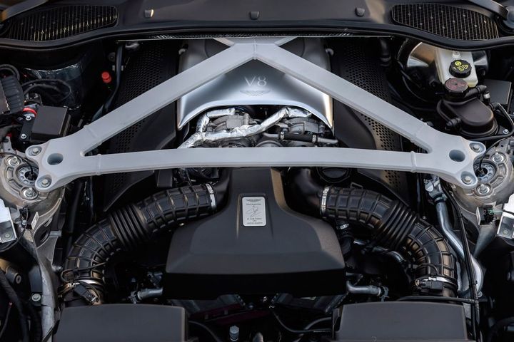 The heart of the Aston Martin DB11, the AMG built 4.0 litre twin turbo V8.