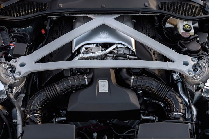 <p>The heart of the Aston Martin DB11, the AMG built 4.0 litre twin turbo V8.</p>