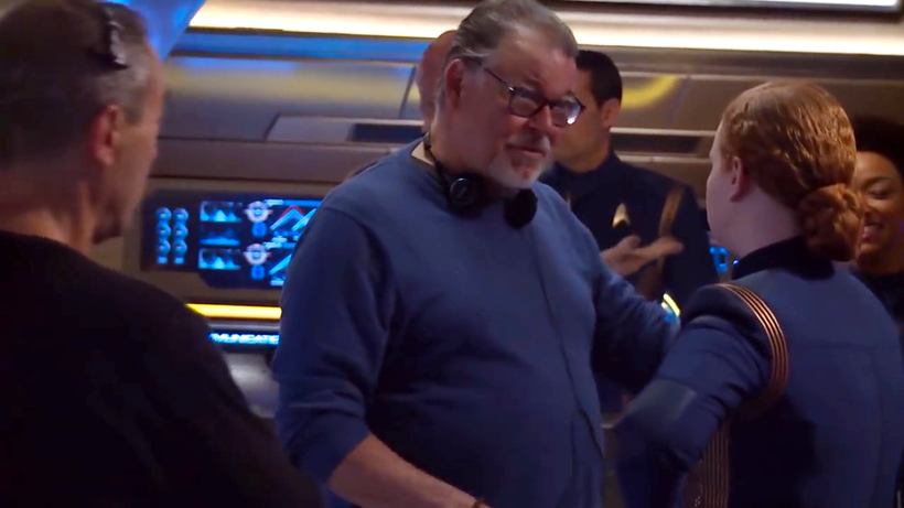 Jonathan Frakes on the set of Star Trek: Discovery.