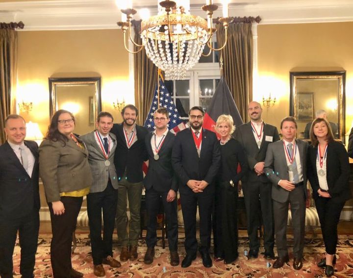 <p>(Amb. Mohib, Coach Kathy Kemper and the Presidential Innovation Fellows)</p>