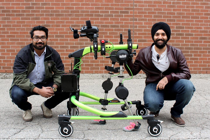 <p>Rahul Udasi and Manmeet Maggu, Trexo Robotics</p>