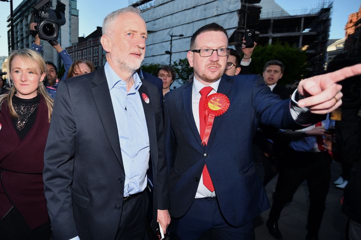 Jeremy Corbyn with Andrew Gwynne