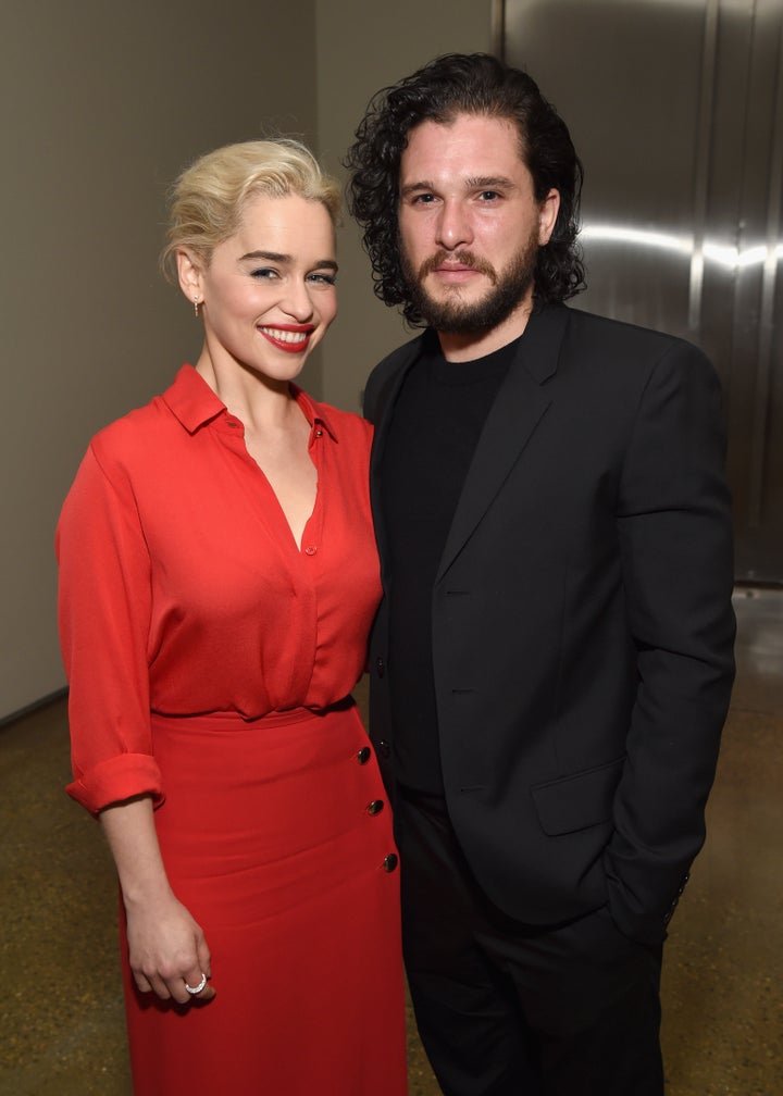 “Game Of Thrones” stars, Emilia Clarke and Kit Harrington.