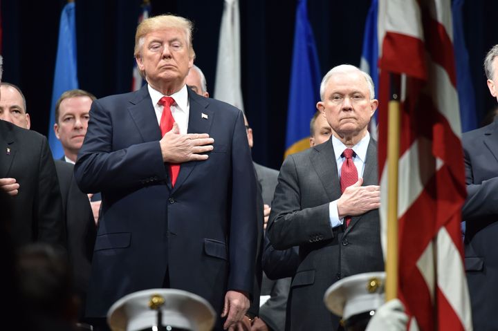 President Donald Trump and Attorney General Jeff Sessions.