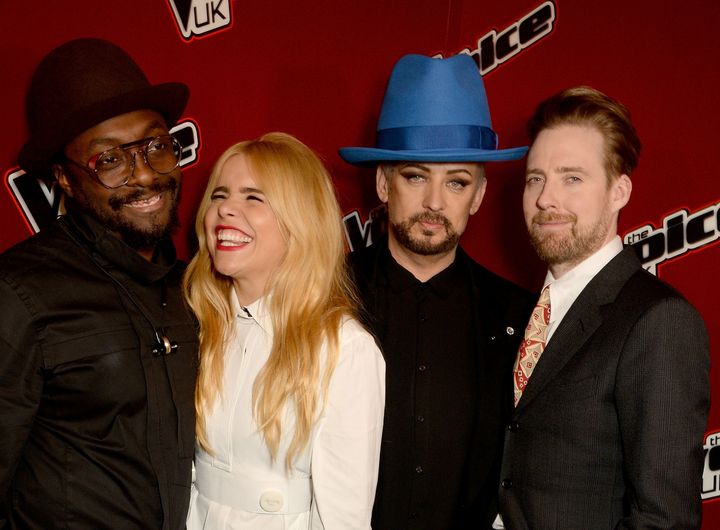 Paloma with her former 'Voice' co-stars Ricky Wilson, Boy George and will.i.am