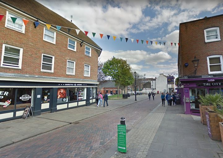 The incident took place in Rochester High Street this morning 