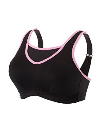  High Impact Sports Bras For Women Support Underwire Cross  Back Large Bust Cool Comfort Molded Cup Black 2 36E